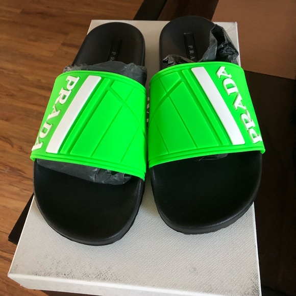 green prada slides